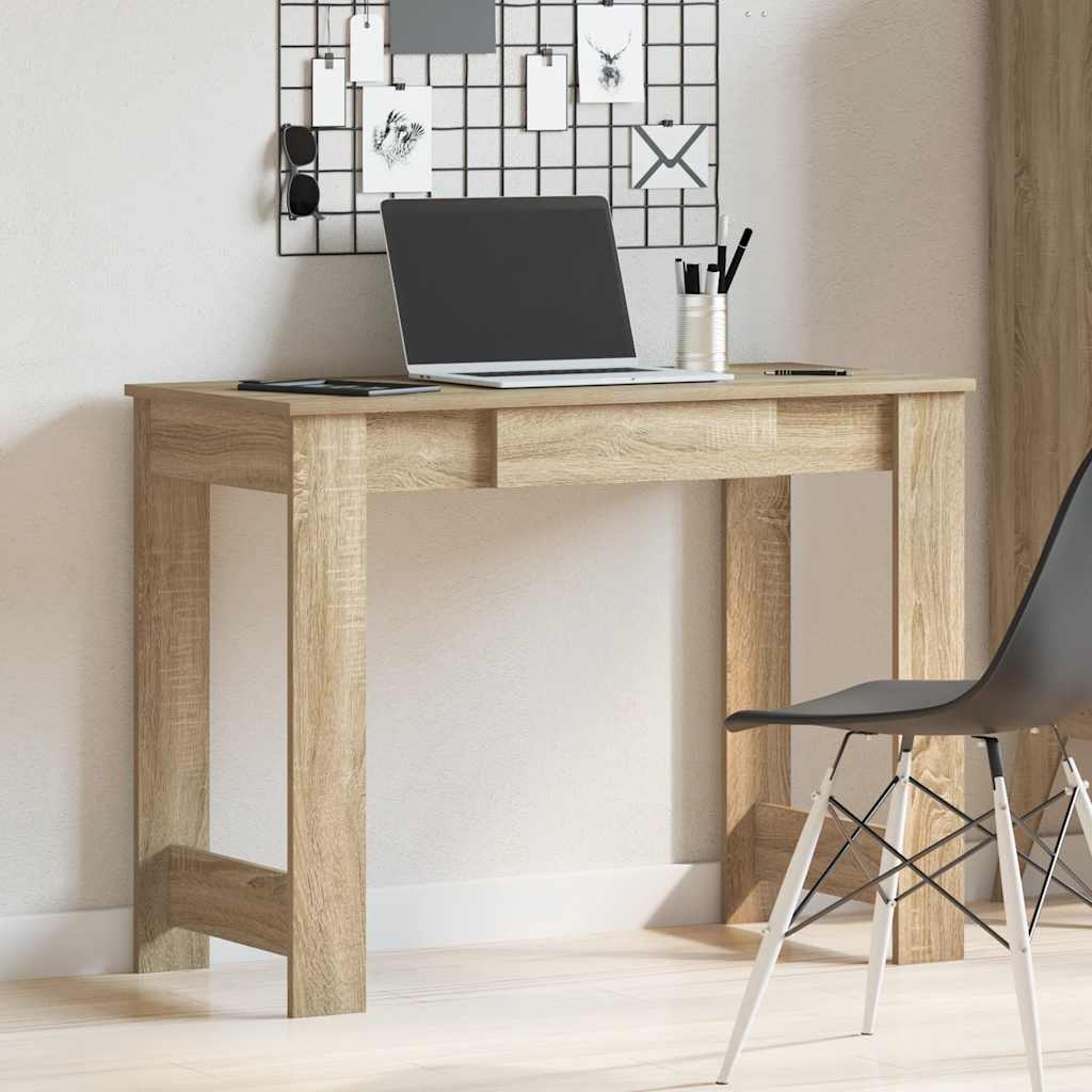 vidaXL Biurko, kolor dąb sonoma, 100x45x75 cm, materiał drewnopochodny