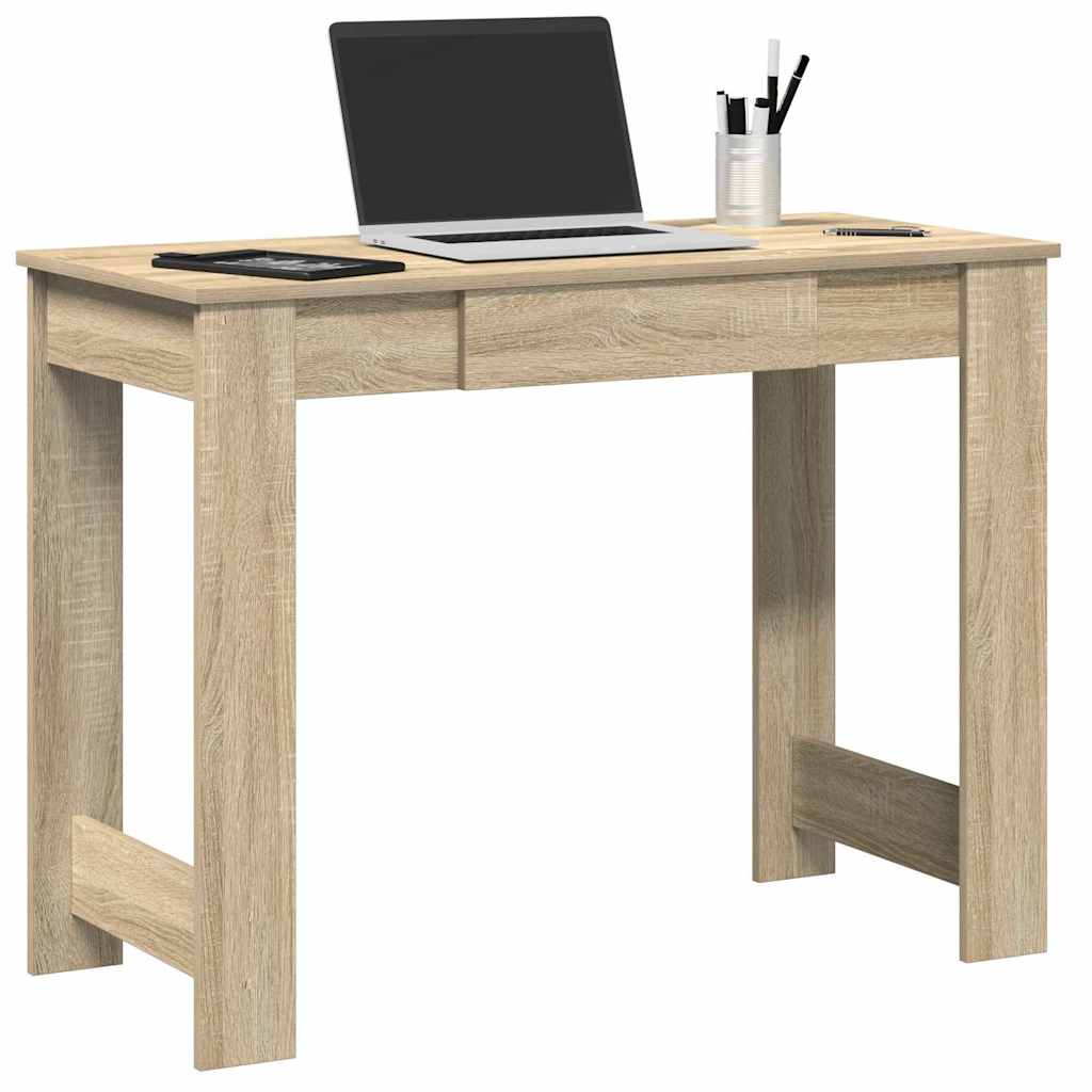 vidaXL Biurko, kolor dąb sonoma, 100x45x75 cm, materiał drewnopochodny