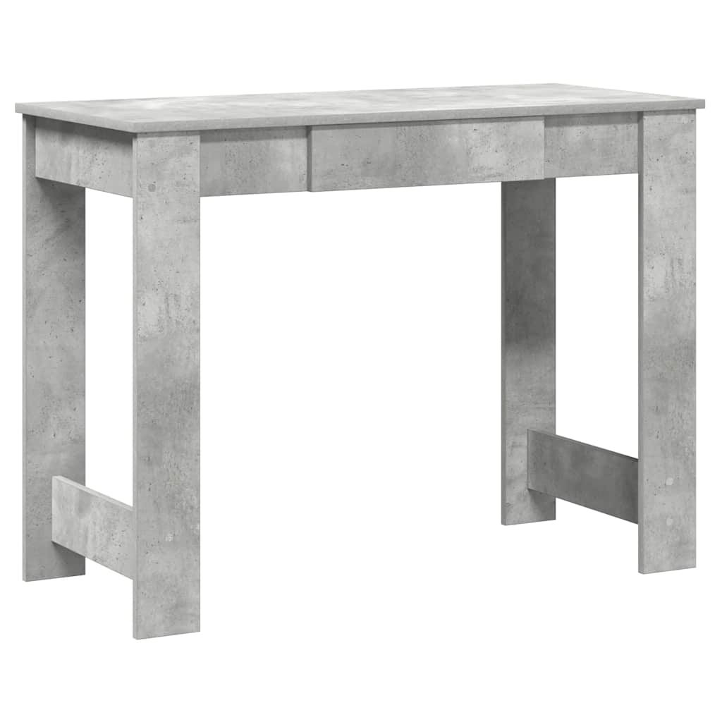 vidaXL Biurko, szarość betonu, 100x45x75 cm, materiał drewnopochodny