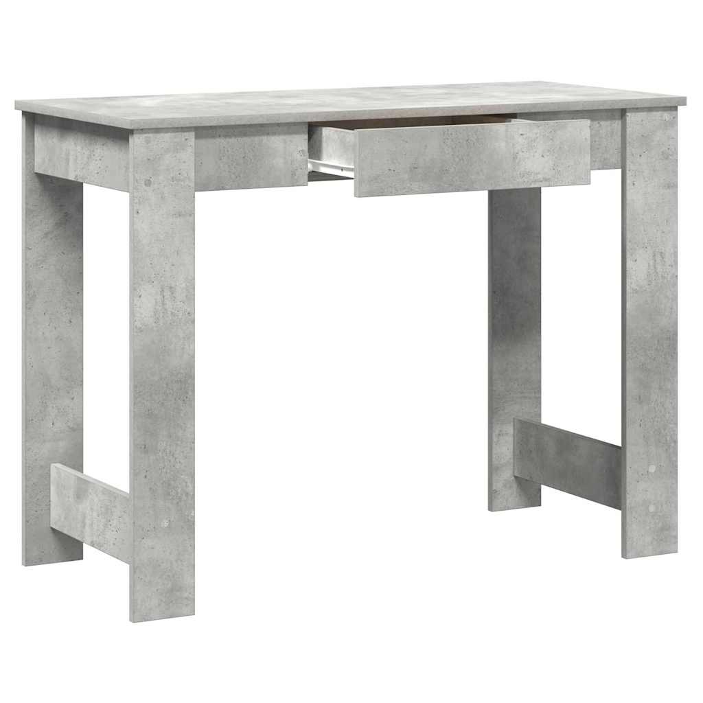 vidaXL Biurko, szarość betonu, 100x45x75 cm, materiał drewnopochodny