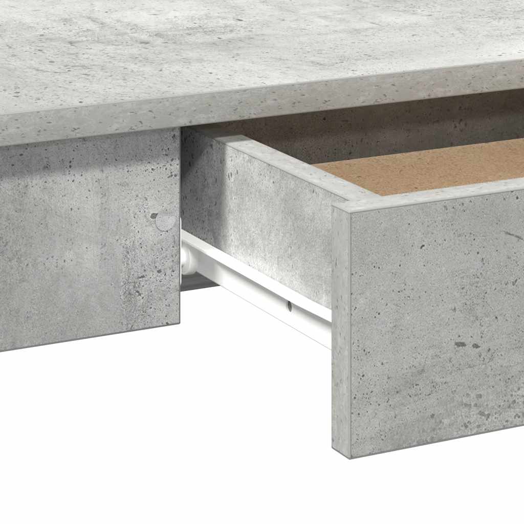 vidaXL Biurko, szarość betonu, 100x45x75 cm, materiał drewnopochodny
