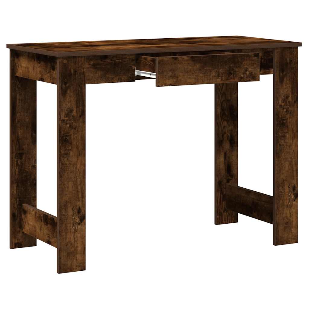 vidaXL Biurko, przydymiony dąb, 100x45x75 cm, materiał drewnopochodny