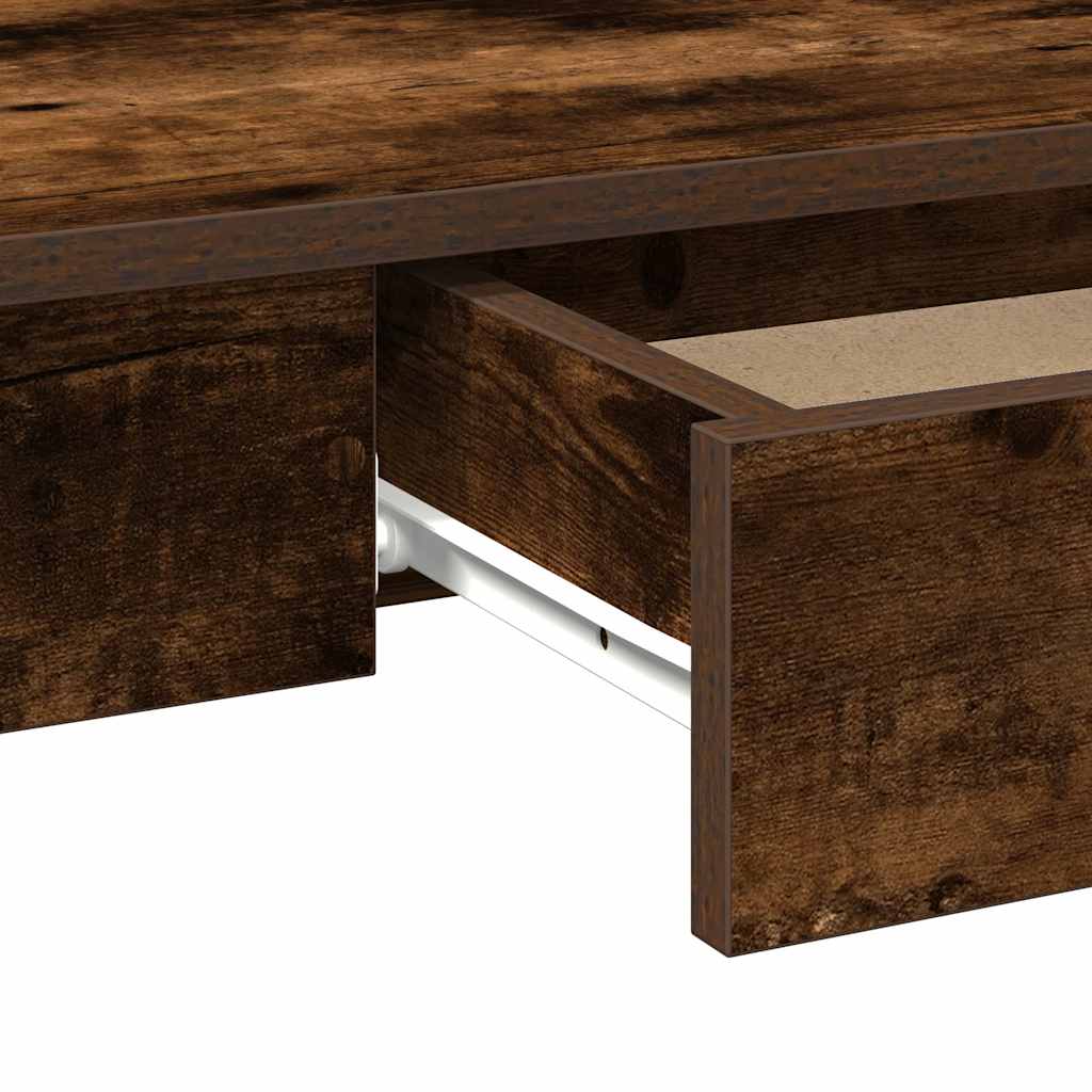 vidaXL Biurko, przydymiony dąb, 100x45x75 cm, materiał drewnopochodny