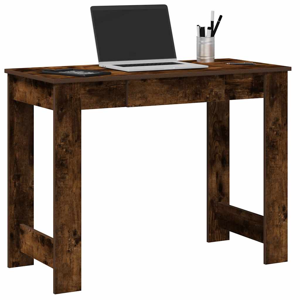 vidaXL Biurko, przydymiony dąb, 100x45x75 cm, materiał drewnopochodny