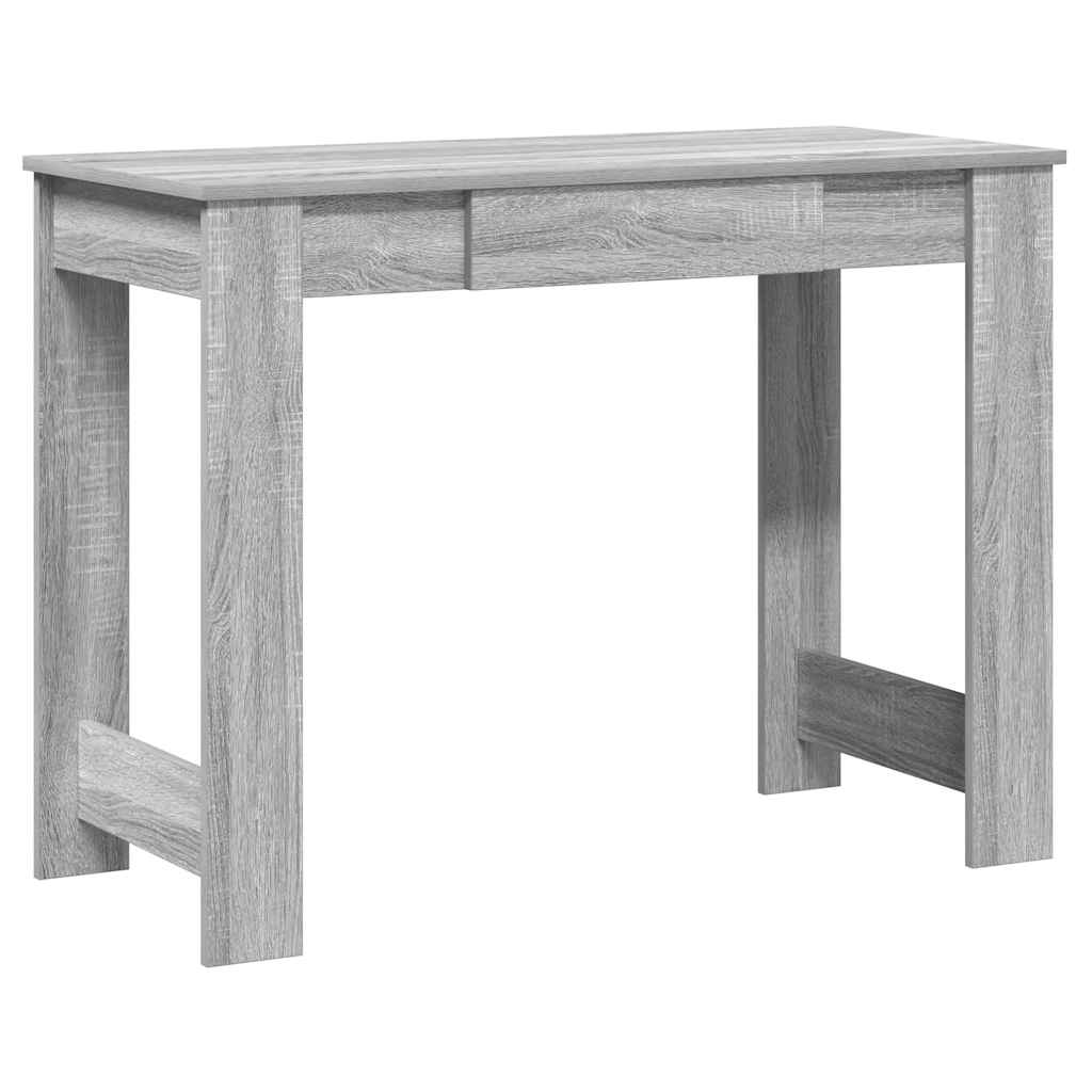 vidaXL Biurko, szary dąb sonoma, 100x45x75 cm, materiał drewnopochodny