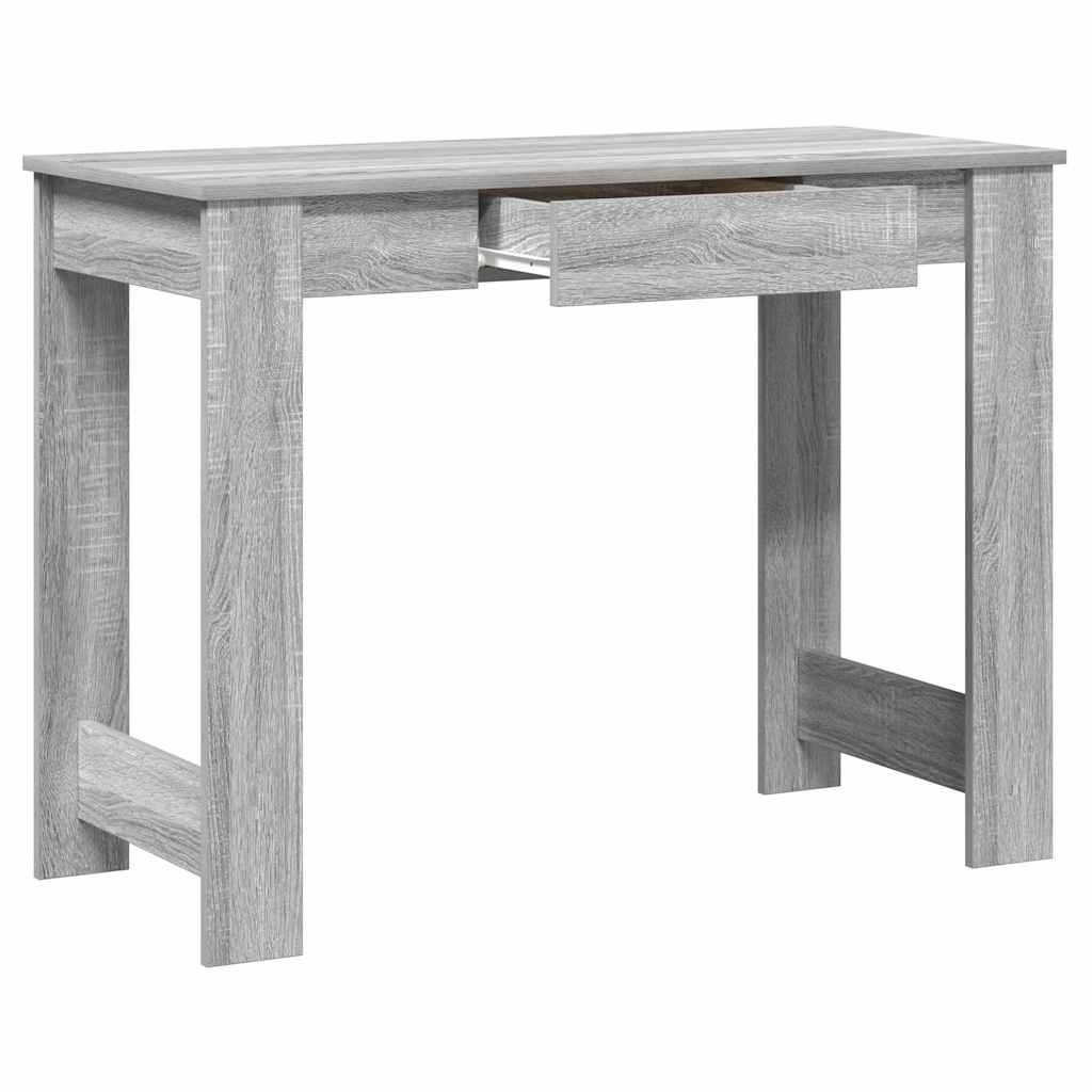 vidaXL Biurko, szary dąb sonoma, 100x45x75 cm, materiał drewnopochodny