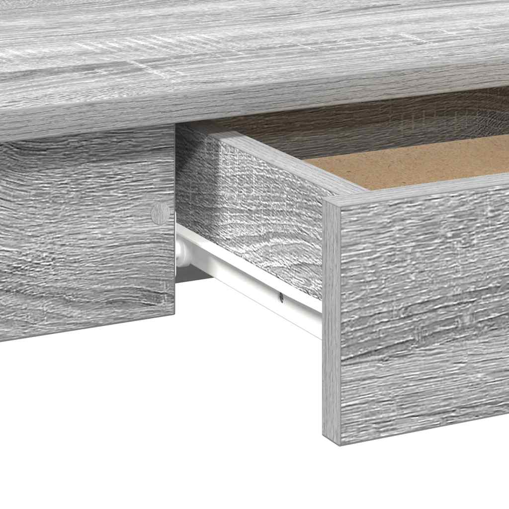 vidaXL Biurko, szary dąb sonoma, 100x45x75 cm, materiał drewnopochodny