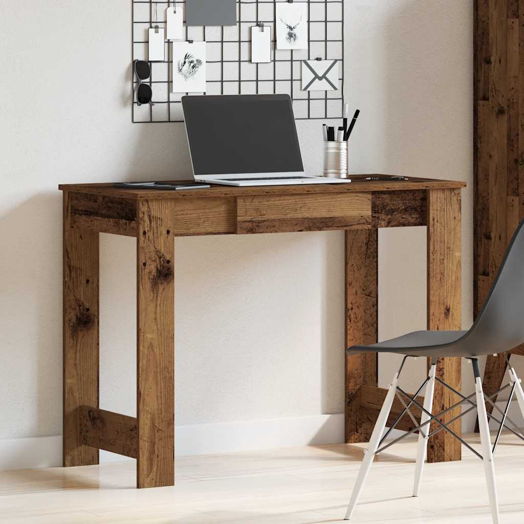 vidaXL Biurko, stare drewno, 100x45x75 cm, materiał drewnopochodny