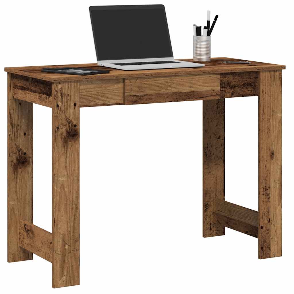 vidaXL Biurko, stare drewno, 100x45x75 cm, materiał drewnopochodny