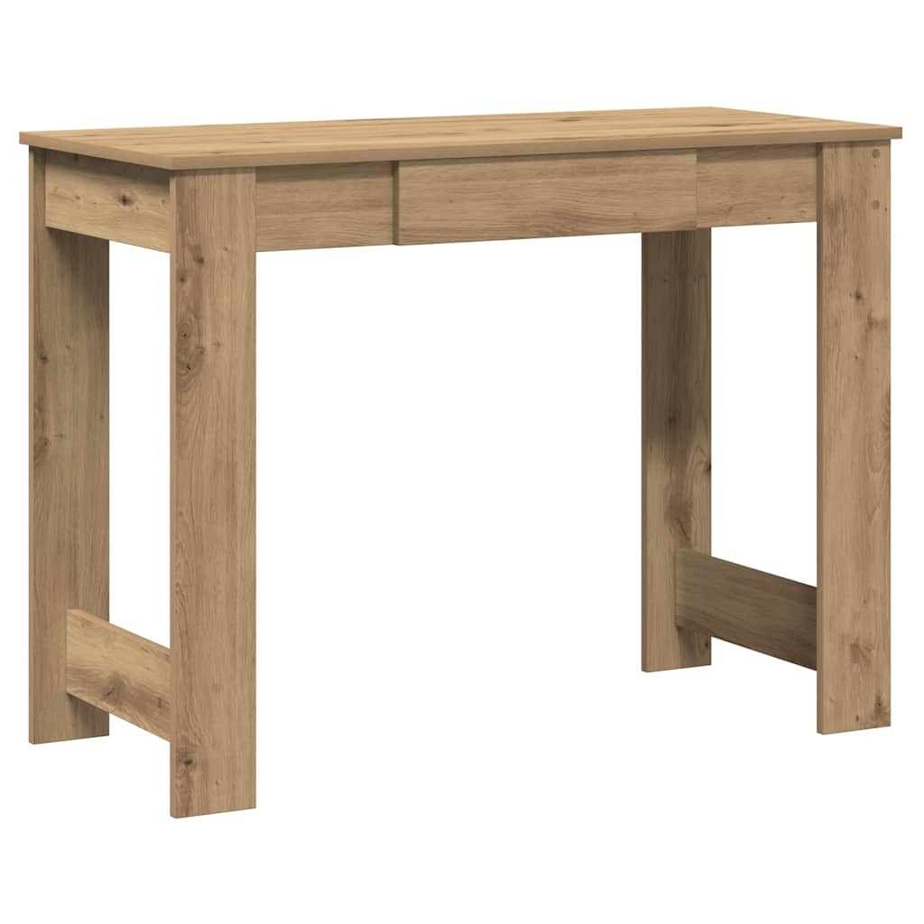 vidaXL Biurko, dąb artisan, 100x45x75 cm, materiał drewnopochodny