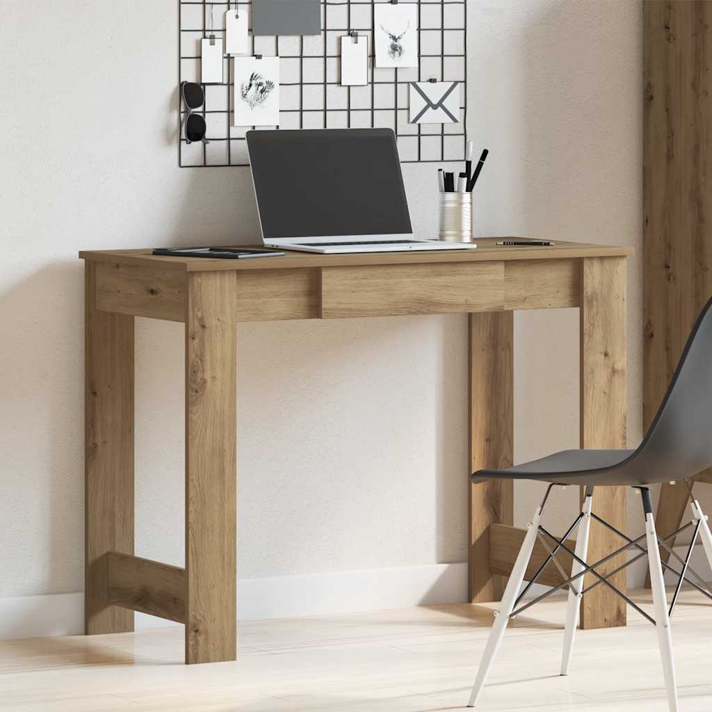 vidaXL Biurko, dąb artisan, 100x45x75 cm, materiał drewnopochodny