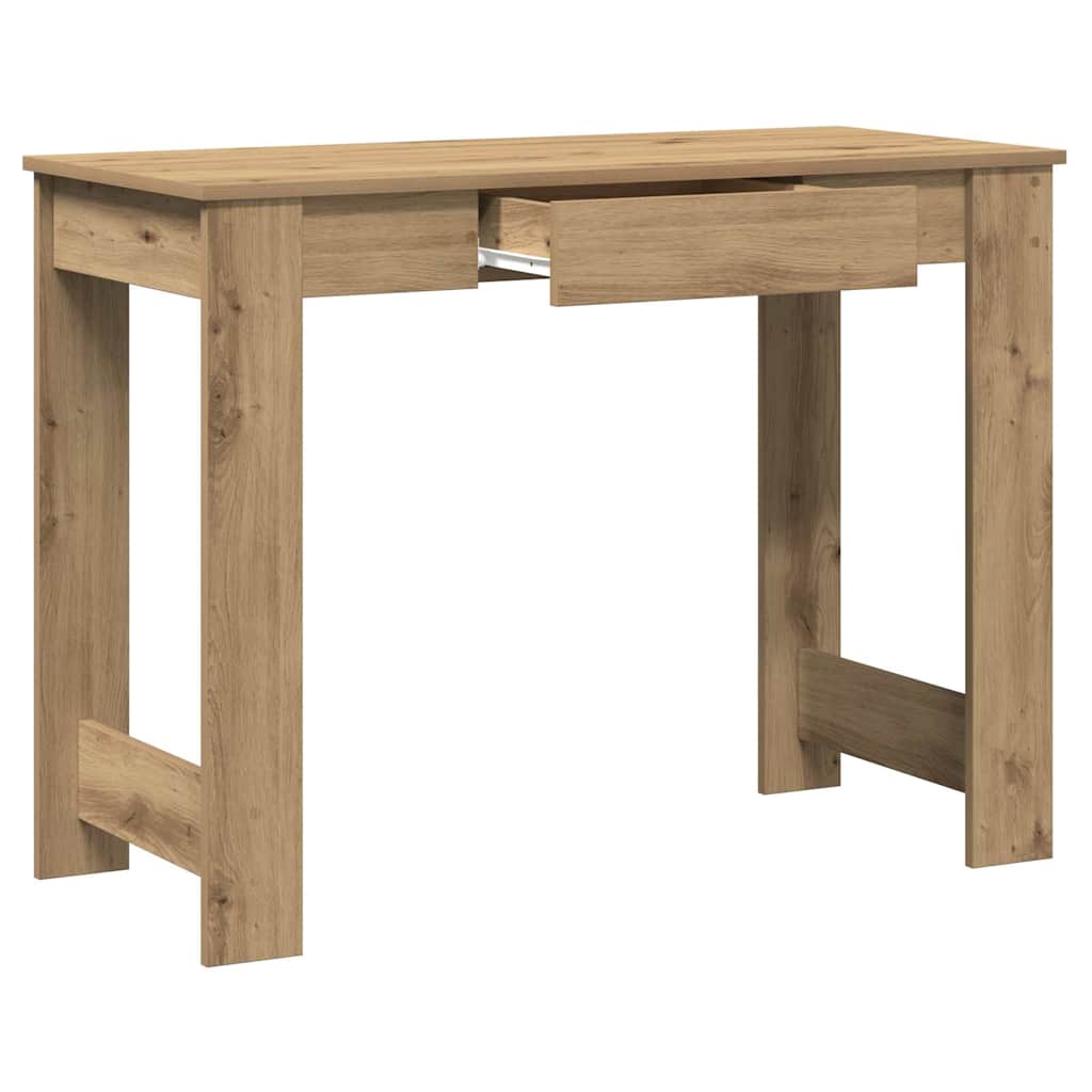 vidaXL Biurko, dąb artisan, 100x45x75 cm, materiał drewnopochodny