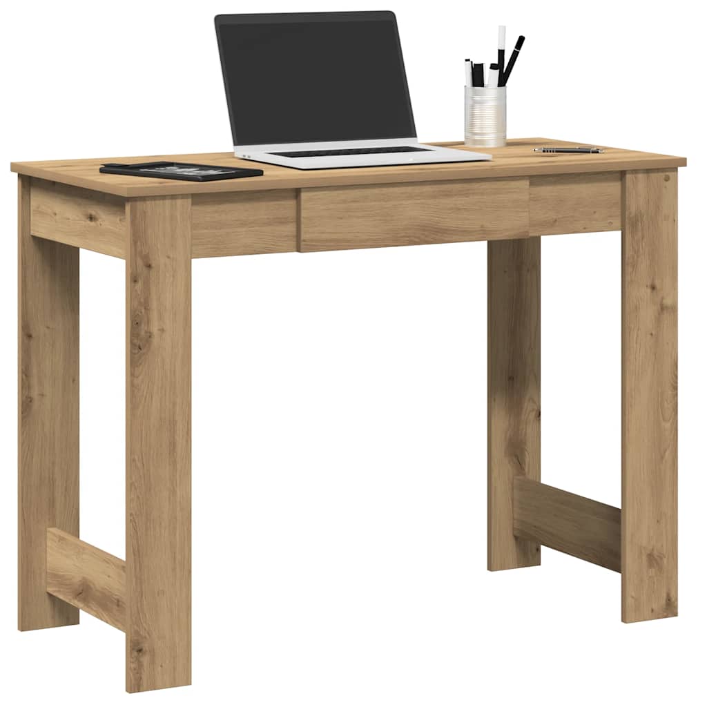 vidaXL Biurko, dąb artisan, 100x45x75 cm, materiał drewnopochodny