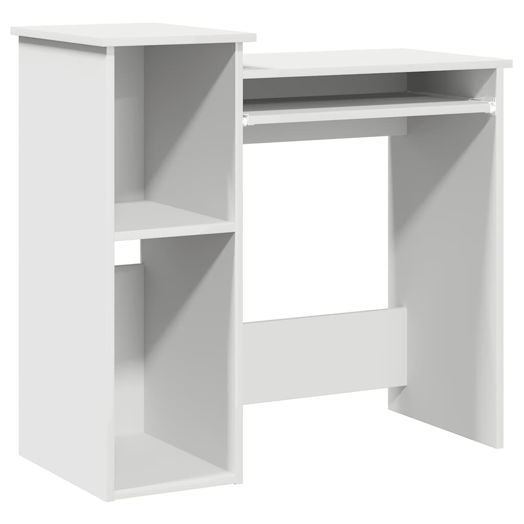 vidaXL Biurko z półkami, biała, 84x40x78 cm, materiał drewnopochodny