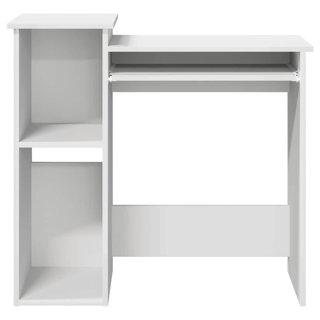 vidaXL Biurko z półkami, biała, 84x40x78 cm, materiał drewnopochodny