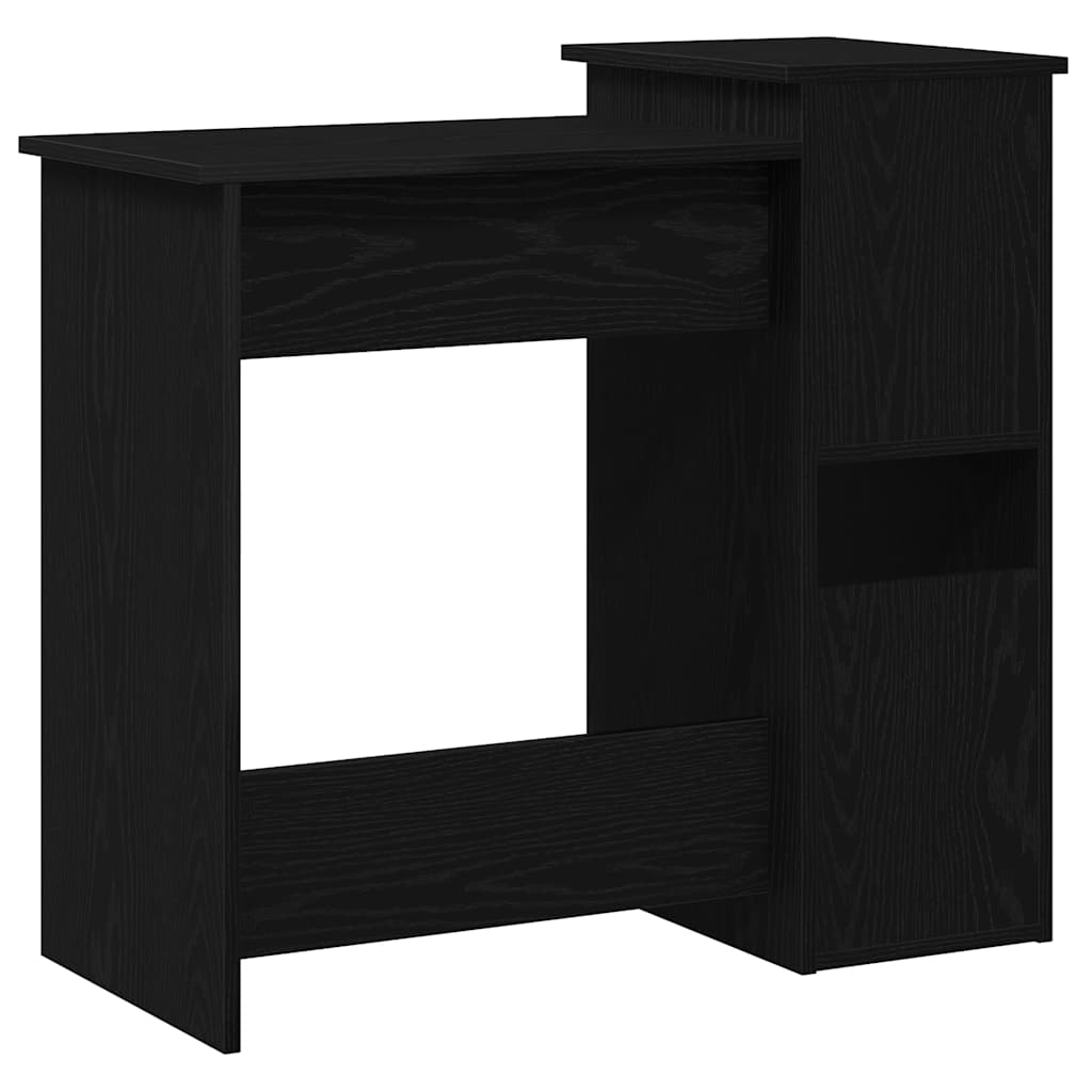 vidaXL Biurko z półkami, czarna, 84x40x78 cm, materiał drewnopochodny