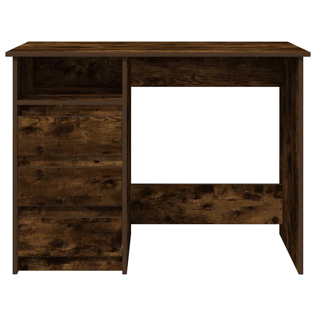 vidaXL Biurko, przydymiony dąb, 102x50x75 cm, materiał drewnopochodny