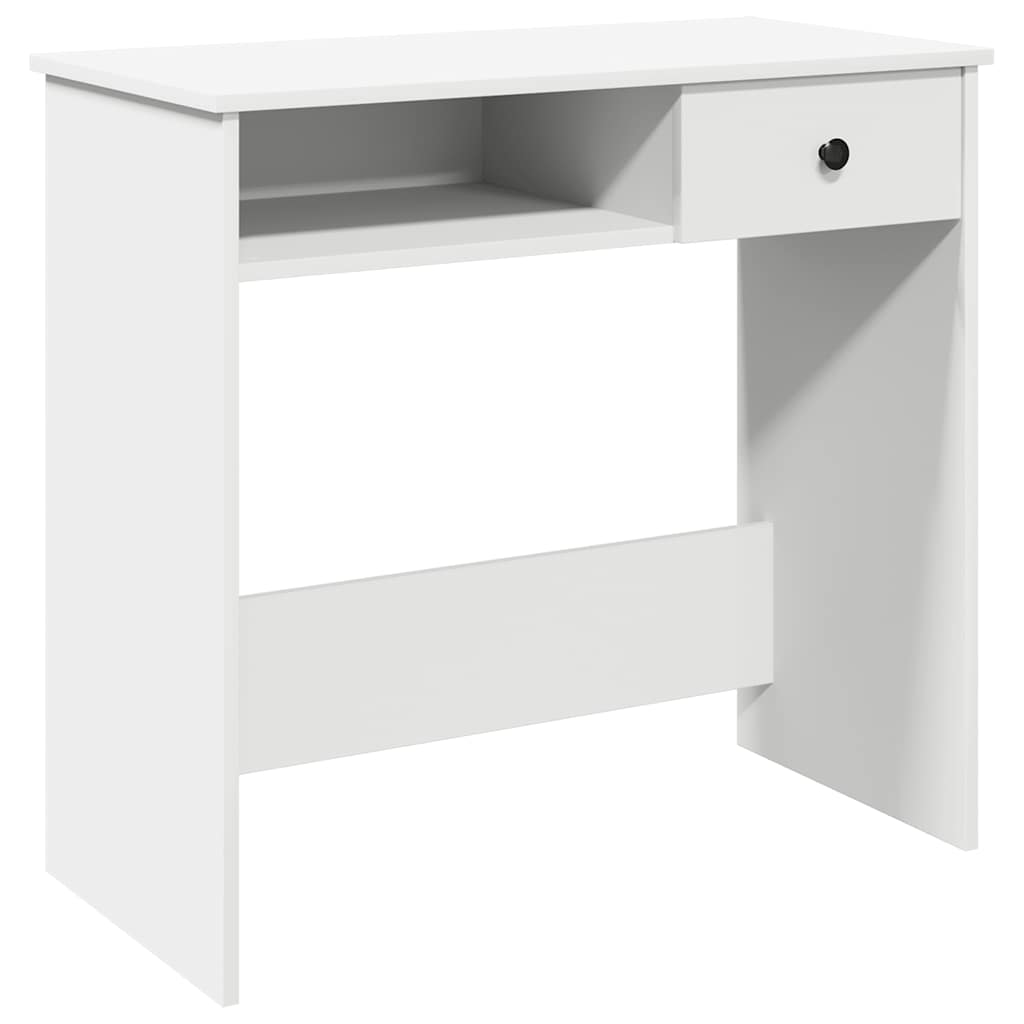 vidaXL Biurko, białe, 80x40x75 cm, materiał drewnopochodny