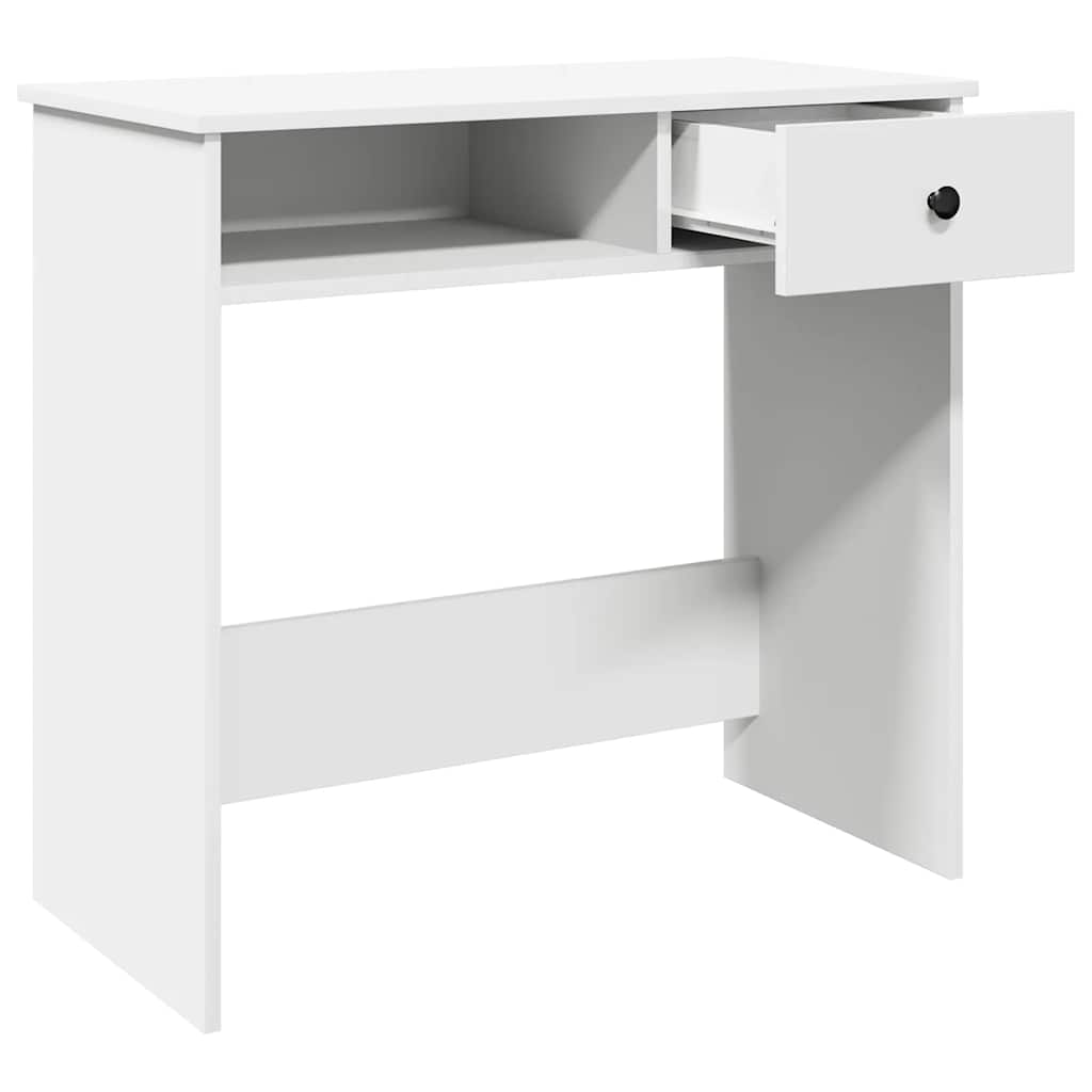 vidaXL Biurko, białe, 80x40x75 cm, materiał drewnopochodny