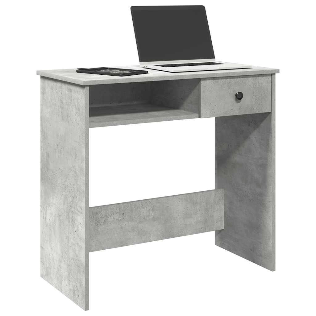 vidaXL Biurko, szarość betonu, 80x40x75 cm, materiał drewnopochodny