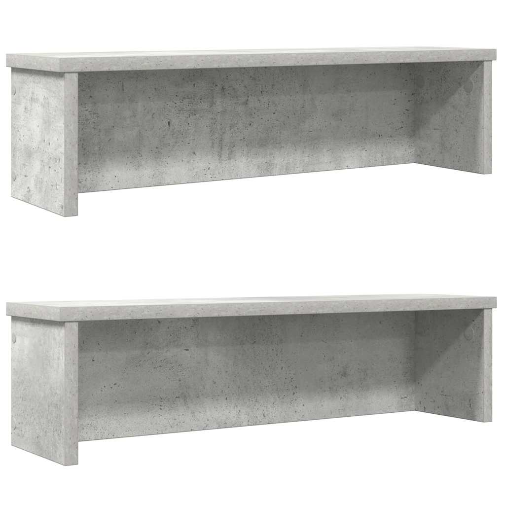 vidaXL Półki kuchenne składane, 2 szt., szarość betonu, 50x15x16 cm