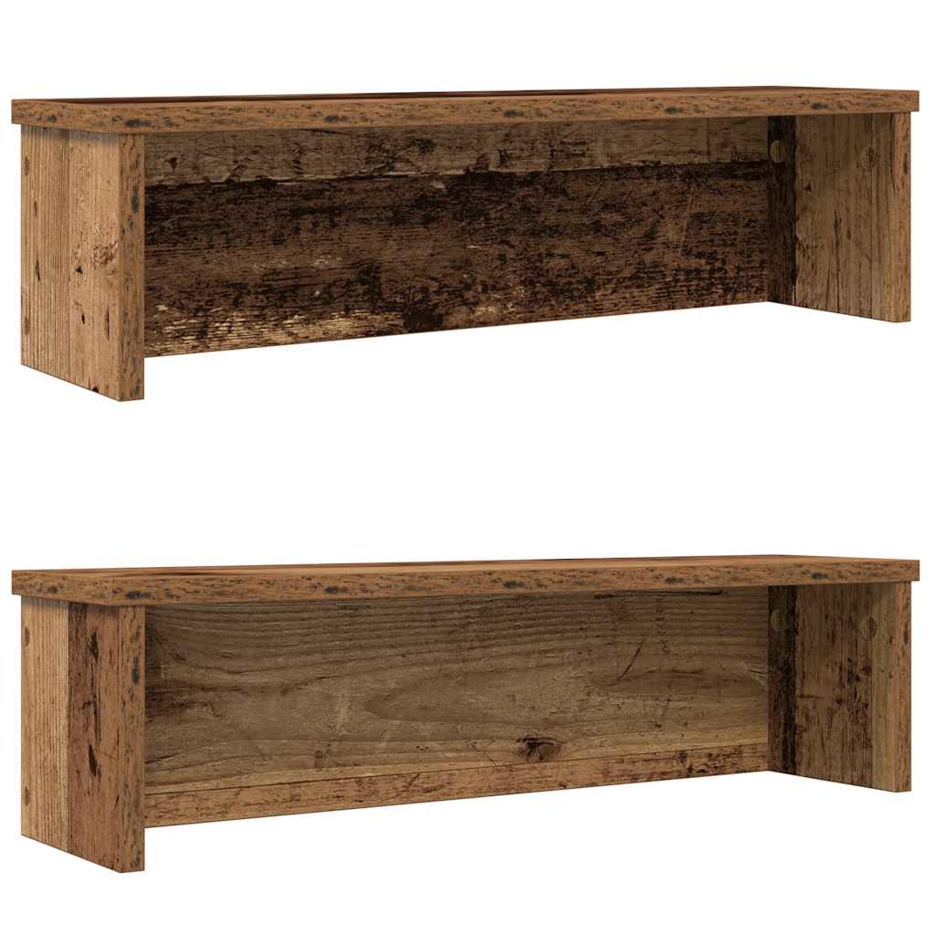 vidaXL Półki kuchenne składane, 2 szt., stare drewno, 50x15x16 cm