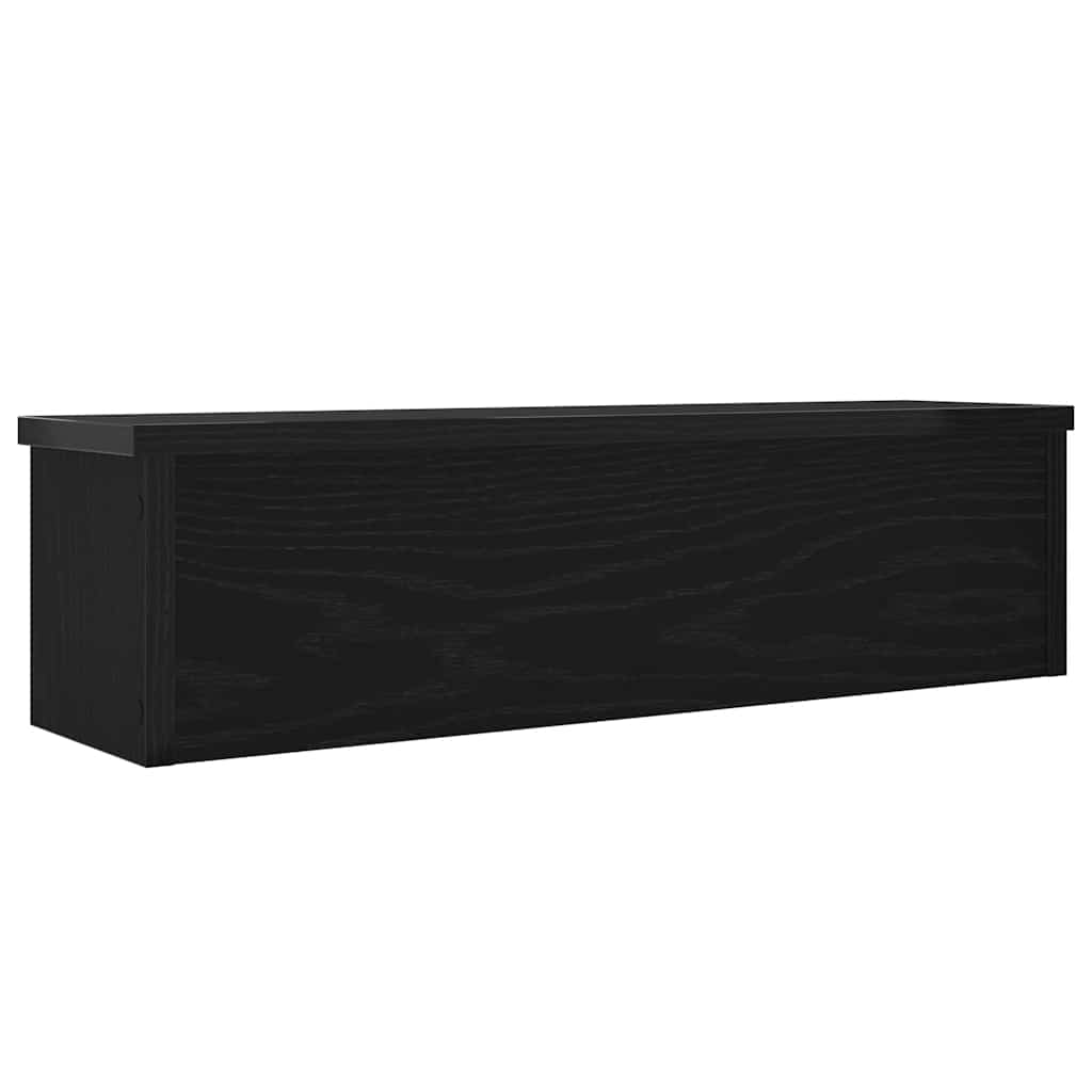 vidaXL Półki kuchenne składane, 2 szt., czarne, 60x15x16 cm