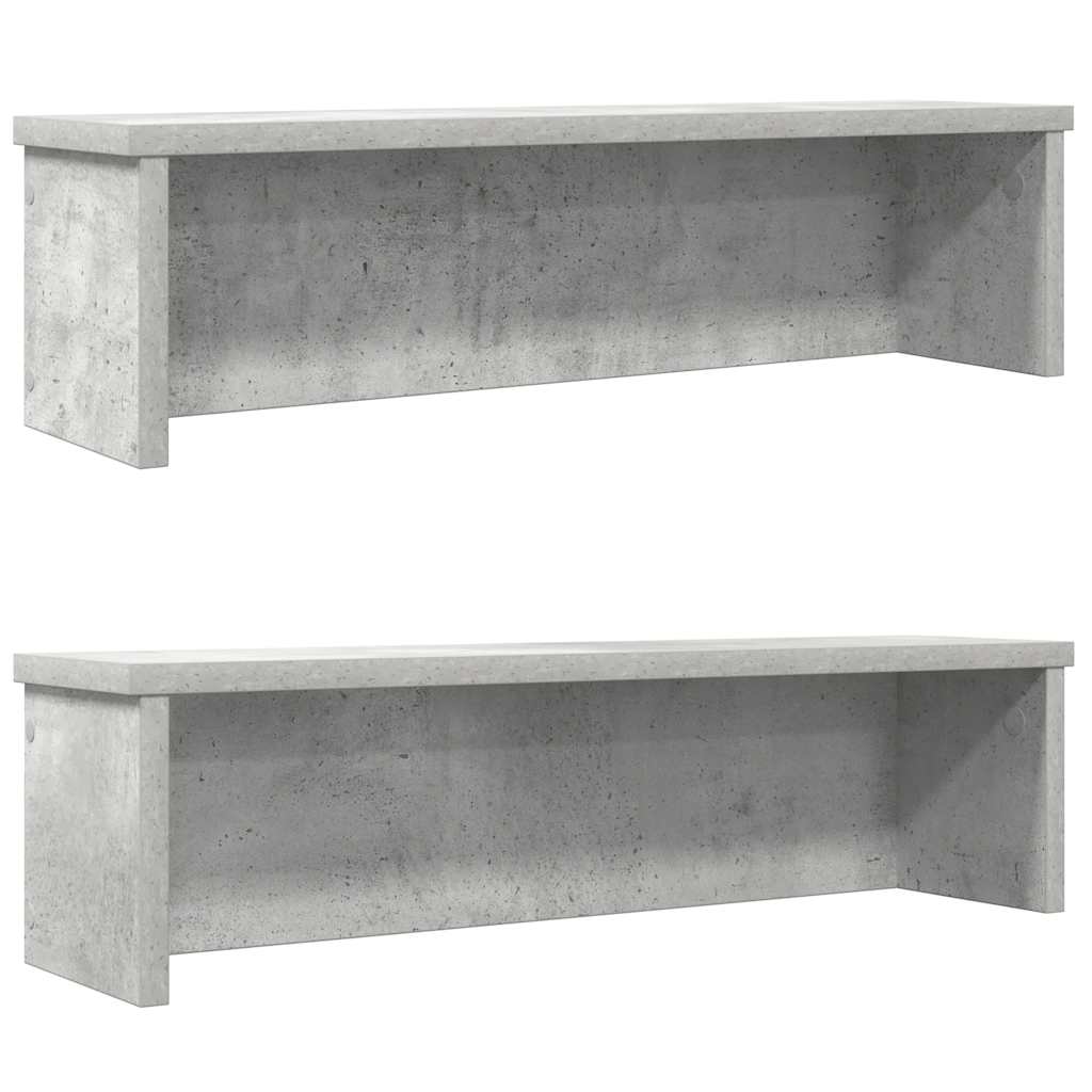 vidaXL Półki kuchenne składane, 2 szt., szarość betonu, 60x15x16 cm