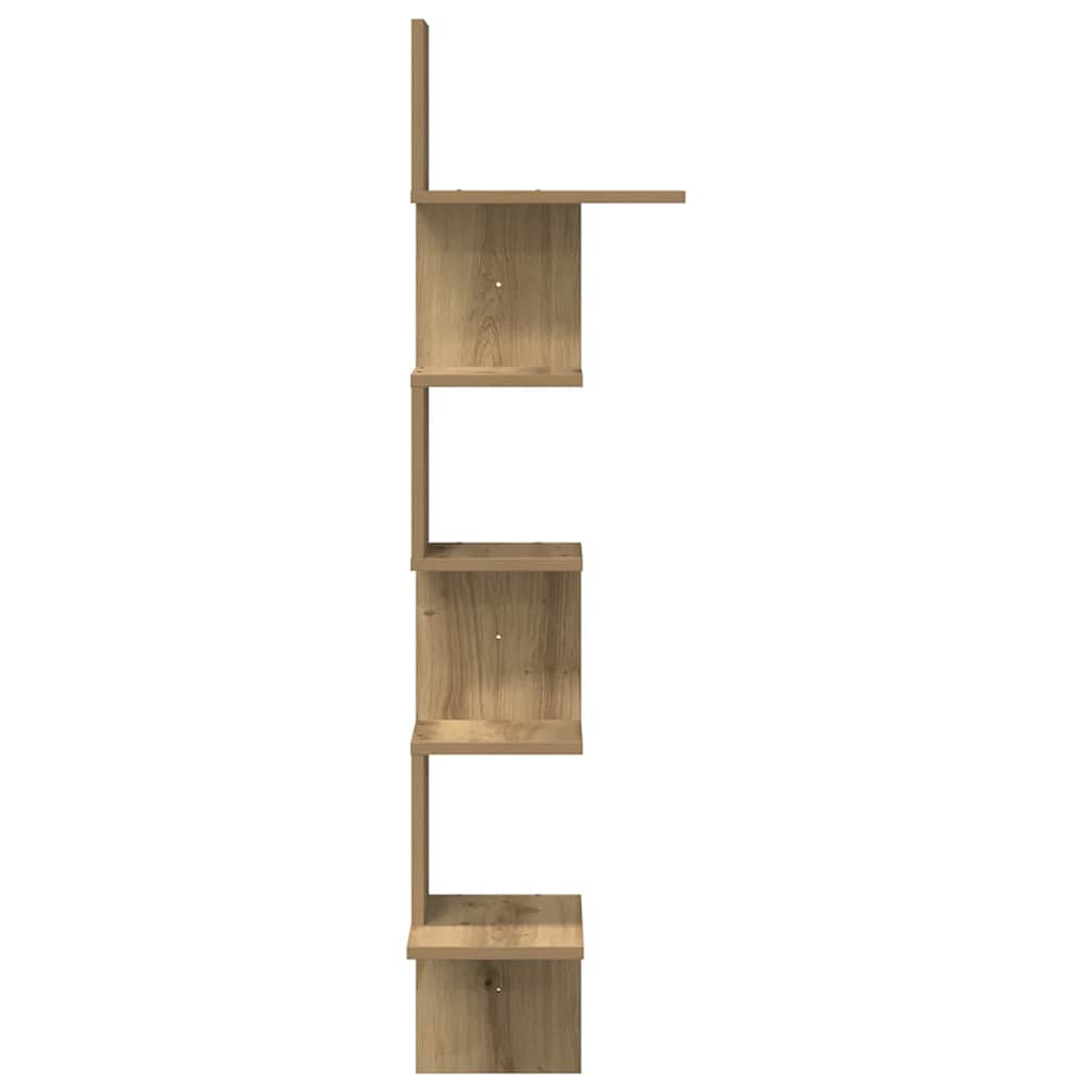 vidaXL Półka ścienna, dąb artisan, 32x32x127,5 cm