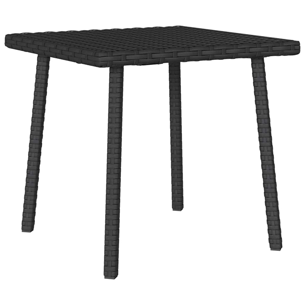 vidaXL Stolik kawowy ogrodowy prostokątny czarny 40x40x37cm polirattan