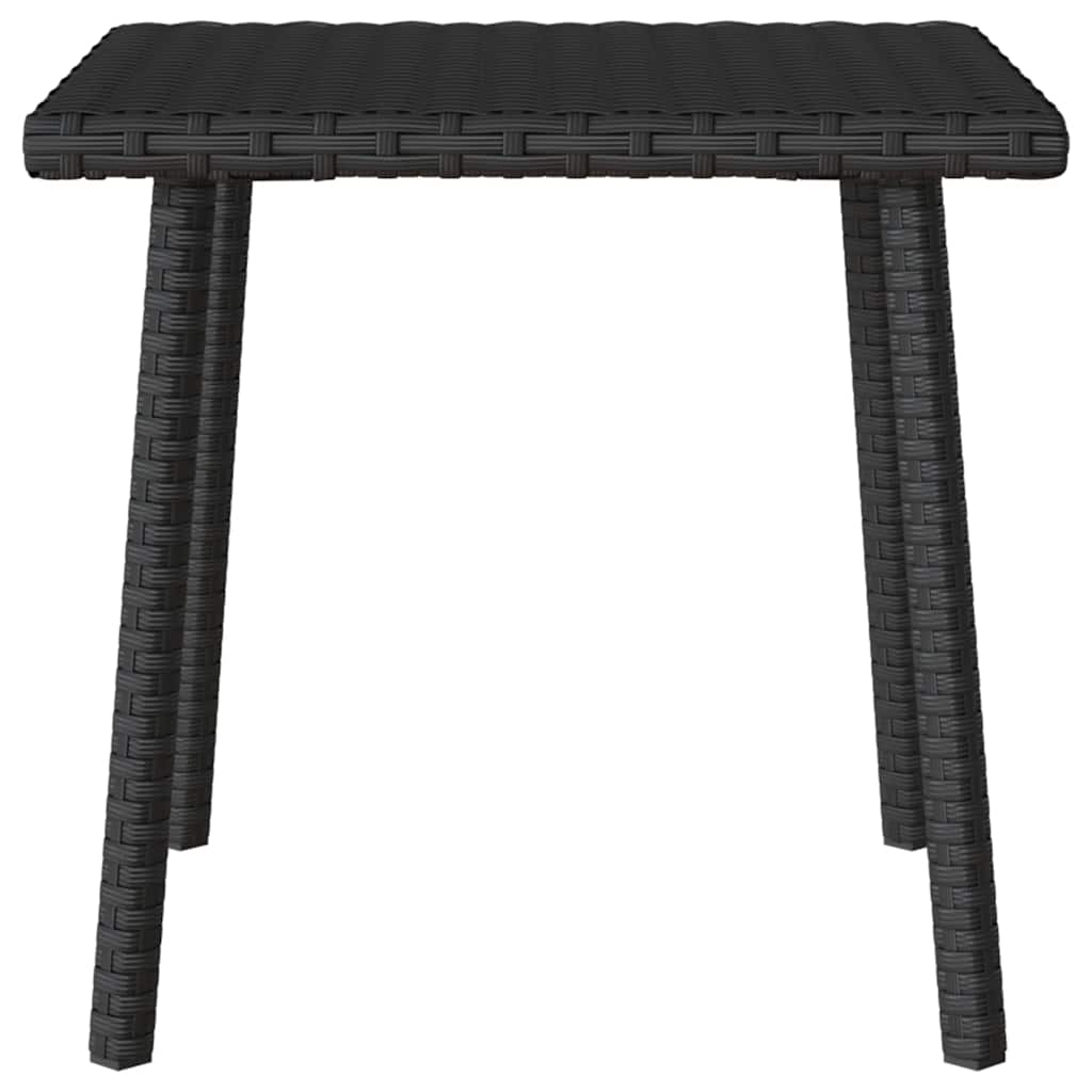 vidaXL Stolik kawowy ogrodowy prostokątny czarny 40x40x37cm polirattan