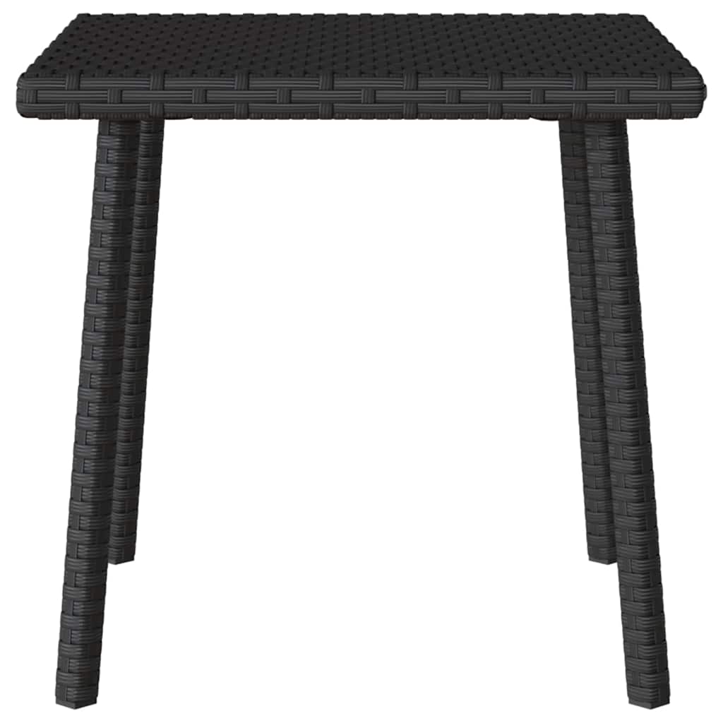 vidaXL Stolik kawowy ogrodowy prostokątny czarny 40x40x37cm polirattan
