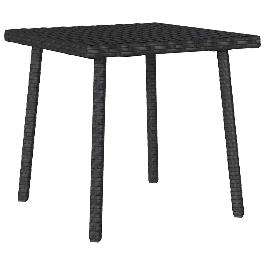 vidaXL Stolik kawowy ogrodowy prostokątny czarny 40x40x37cm polirattan