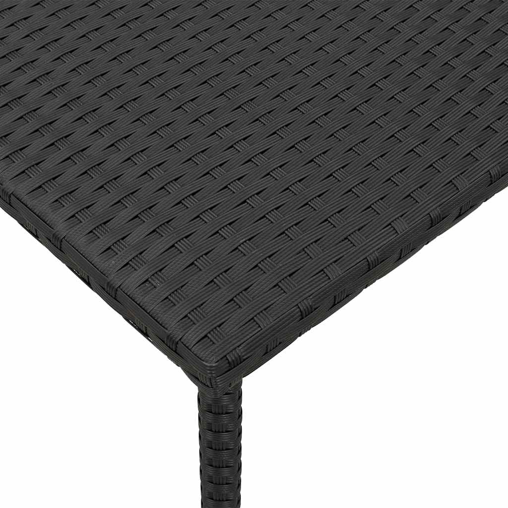 vidaXL Stolik kawowy ogrodowy prostokątny czarny 40x40x37cm polirattan