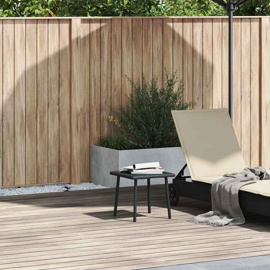 vidaXL Stolik kawowy ogrodowy prostokątny czarny 40x40x37cm polirattan