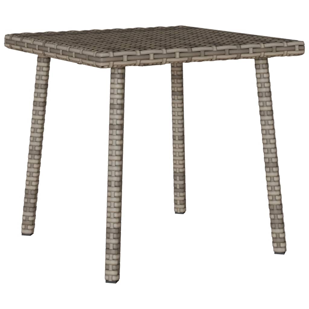 vidaXL Stolik kawowy ogrodowy prostokątny szary 40x40x37 cm polirattan
