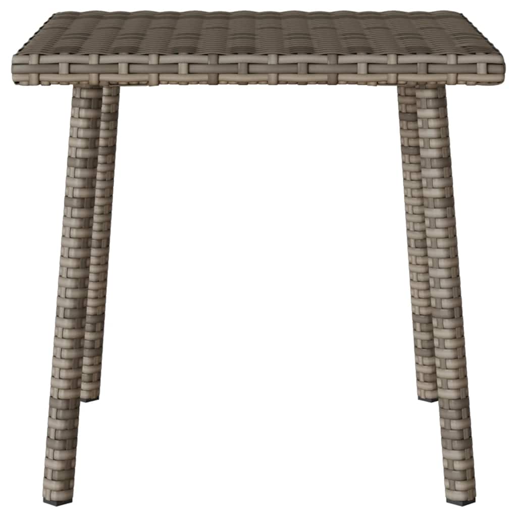 vidaXL Stolik kawowy ogrodowy prostokątny szary 40x40x37 cm polirattan