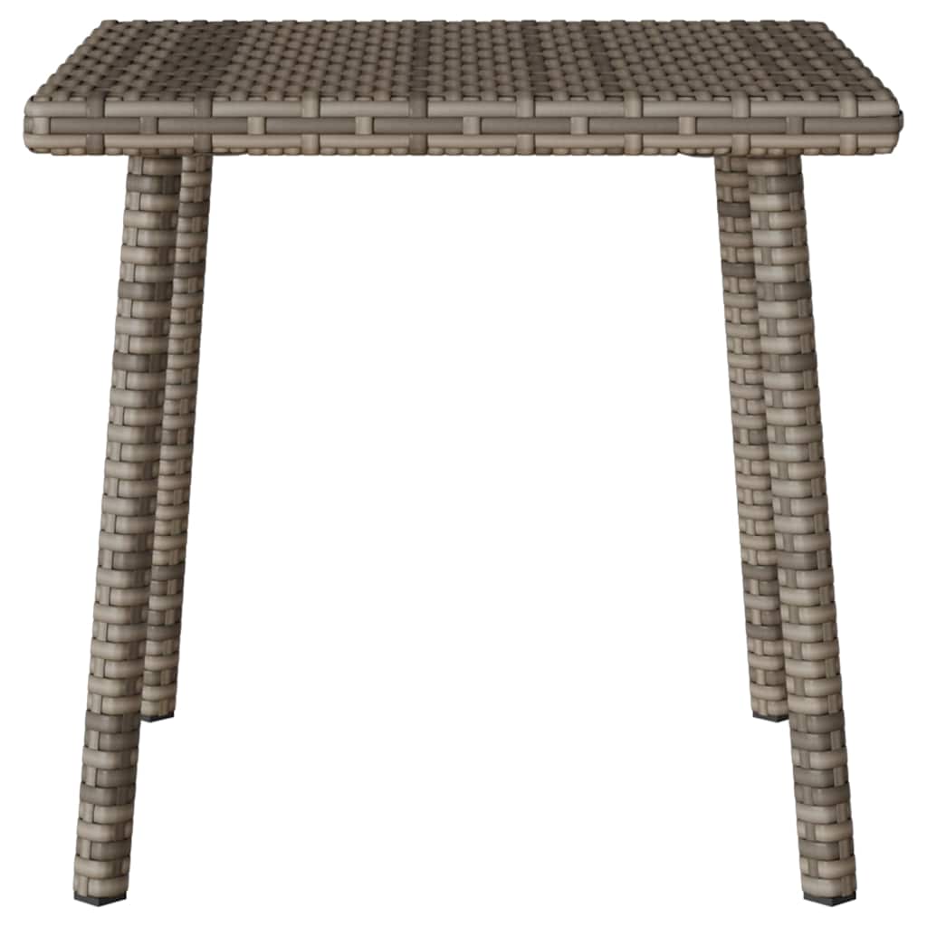 vidaXL Stolik kawowy ogrodowy prostokątny szary 40x40x37 cm polirattan