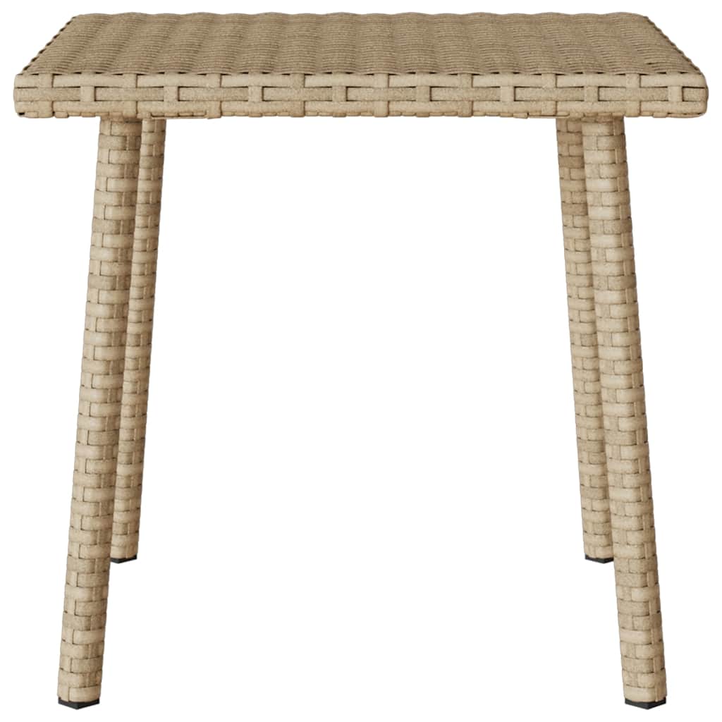vidaXL Stolik kawowy ogrodowy prostokątny beżowy 40x40x37cm polirattan