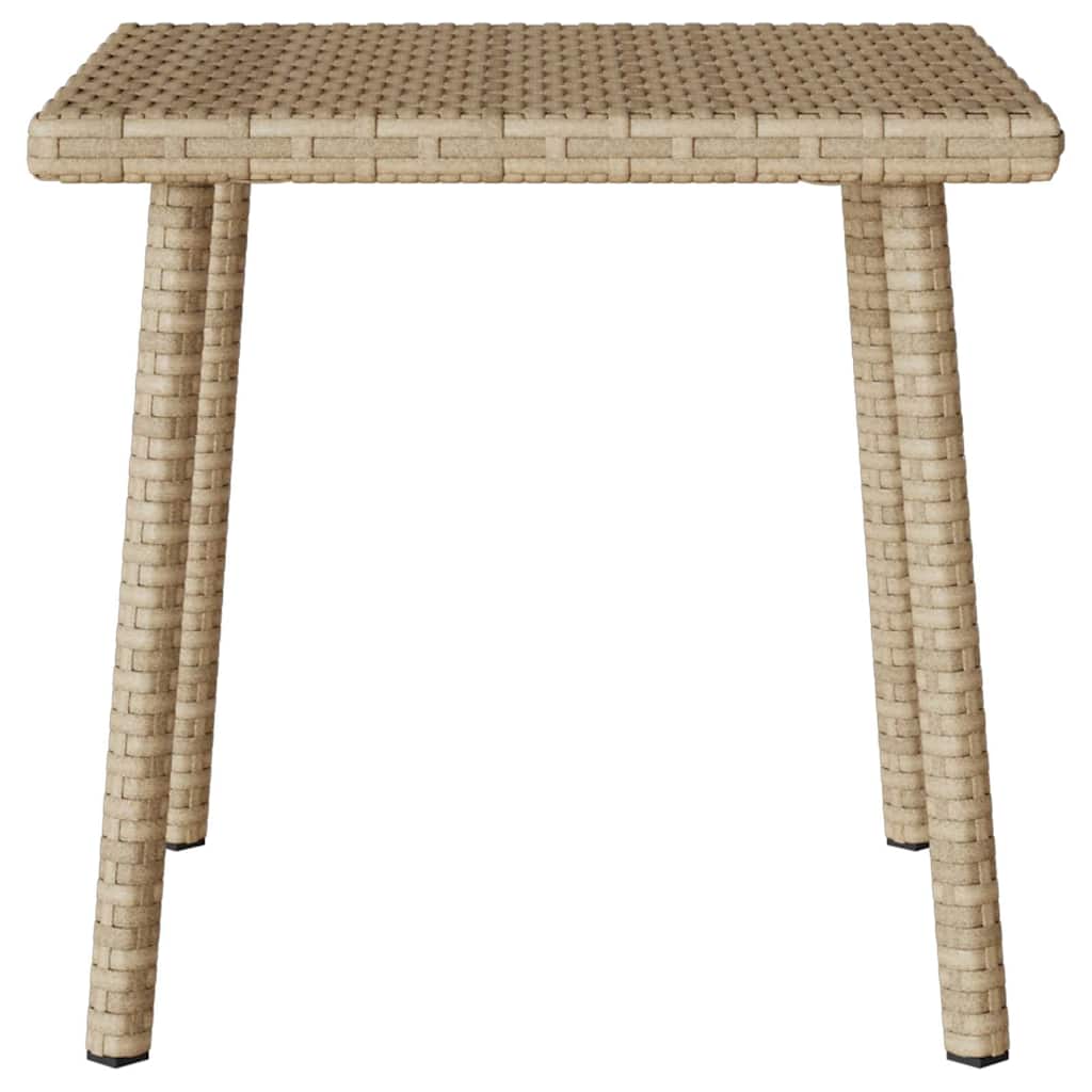 vidaXL Stolik kawowy ogrodowy prostokątny beżowy 40x40x37cm polirattan