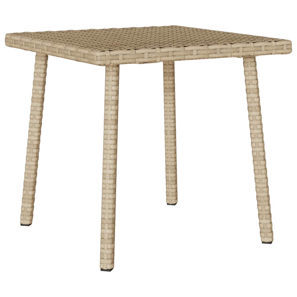 vidaXL Stolik kawowy ogrodowy prostokątny beżowy 40x40x37cm polirattan