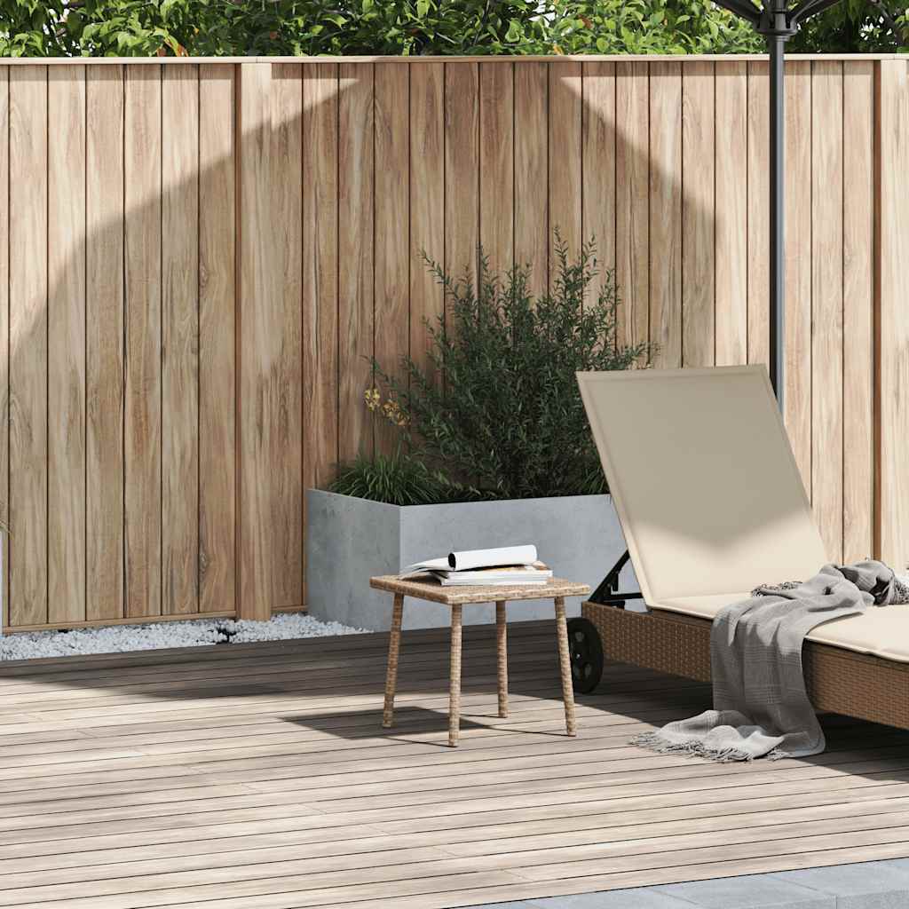vidaXL Stolik kawowy ogrodowy prostokątny beżowy 40x40x37cm polirattan