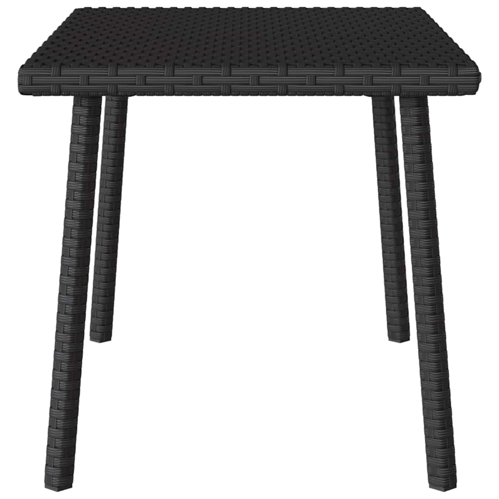 vidaXL Stolik kawowy ogrodowy prostokątny czarny 60x40x37cm polirattan