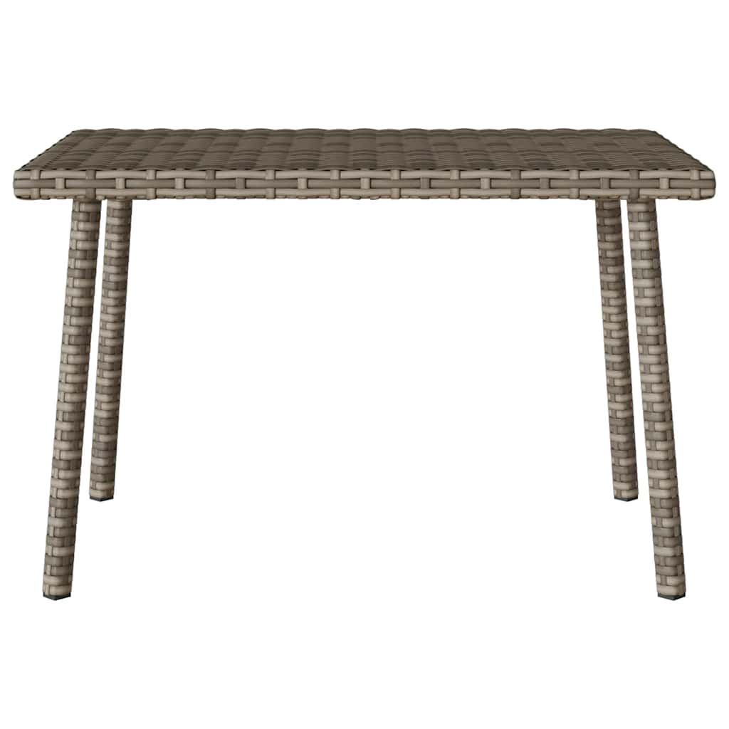 vidaXL Stolik kawowy ogrodowy prostokątny szary 60x40x37 cm polirattan
