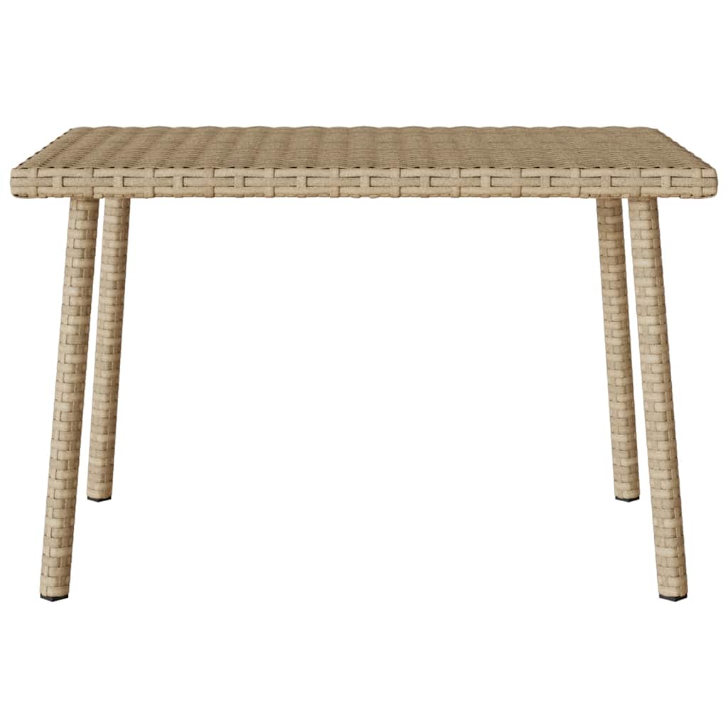 vidaXL Stolik kawowy ogrodowy prostokątny beżowy 60x40x37cm polirattan