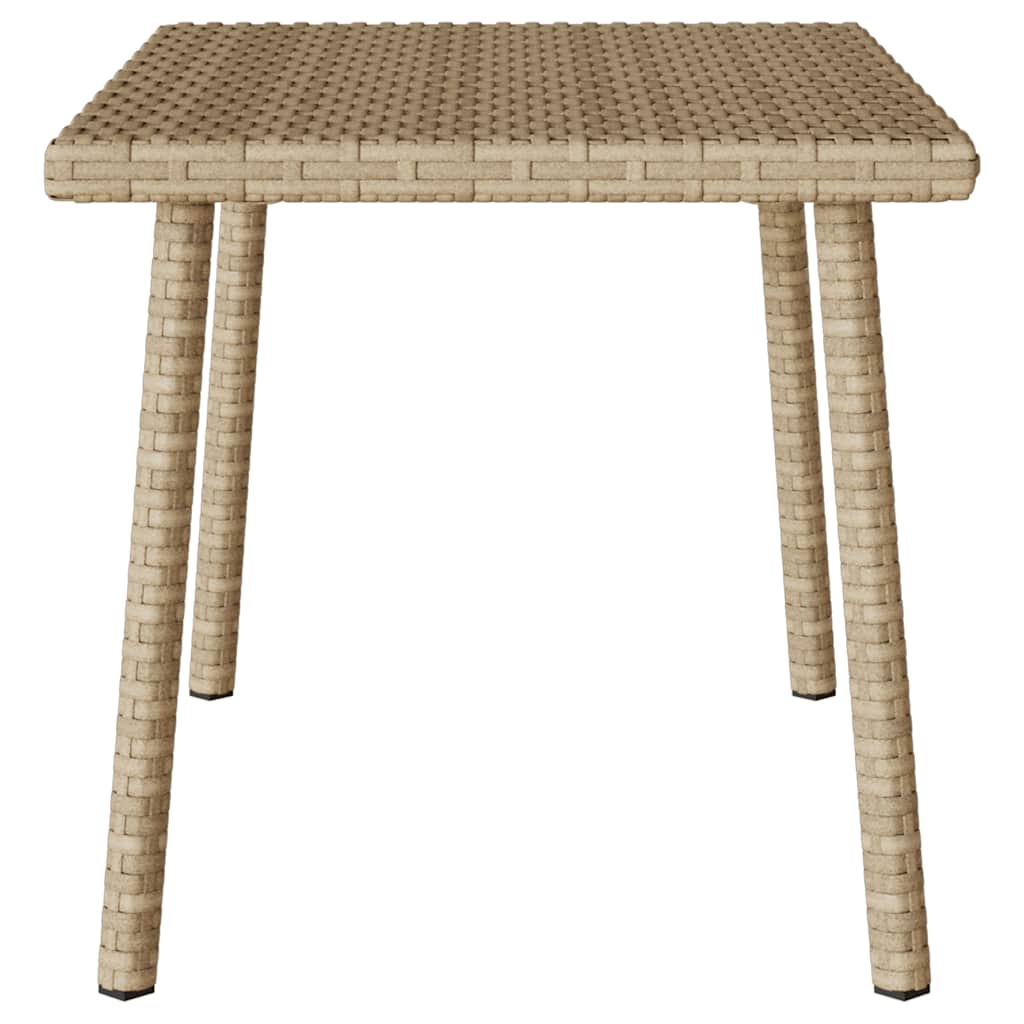 vidaXL Stolik kawowy ogrodowy prostokątny beżowy 60x40x37cm polirattan