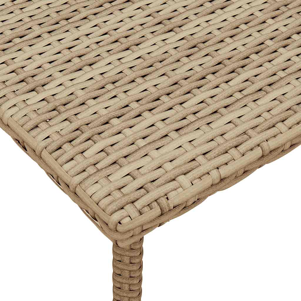 vidaXL Stolik kawowy ogrodowy prostokątny beżowy 60x40x37cm polirattan
