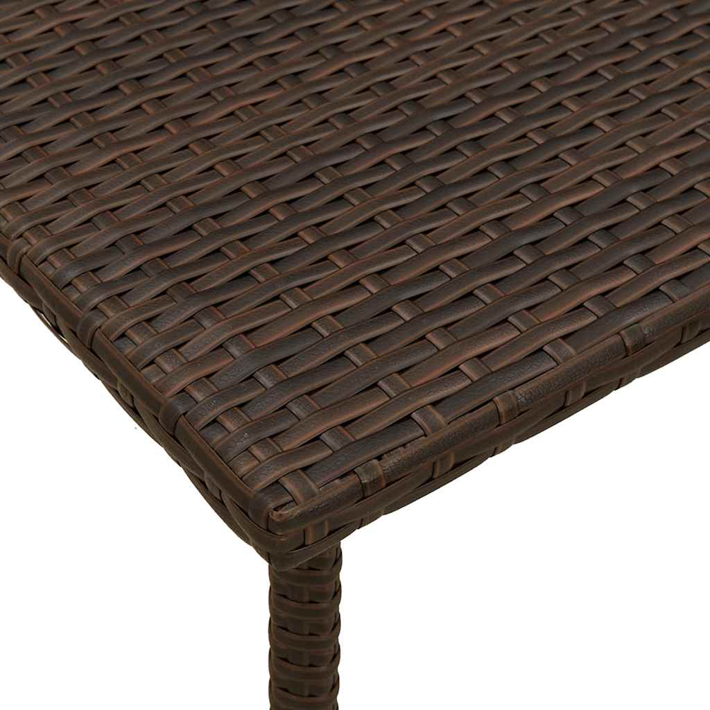 vidaXL Stolik kawowy ogrodowy prostokątny brązowy 80x40x37 cm