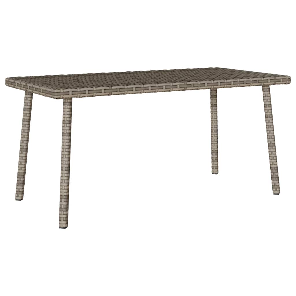 vidaXL Stolik kawowy ogrodowy prostokątny szary 80x40x37 cm polirattan