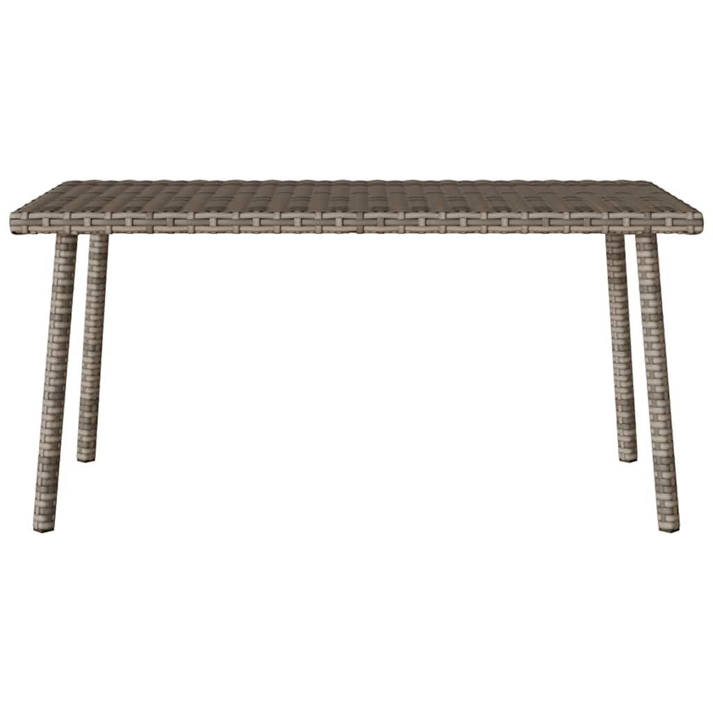 vidaXL Stolik kawowy ogrodowy prostokątny szary 80x40x37 cm polirattan